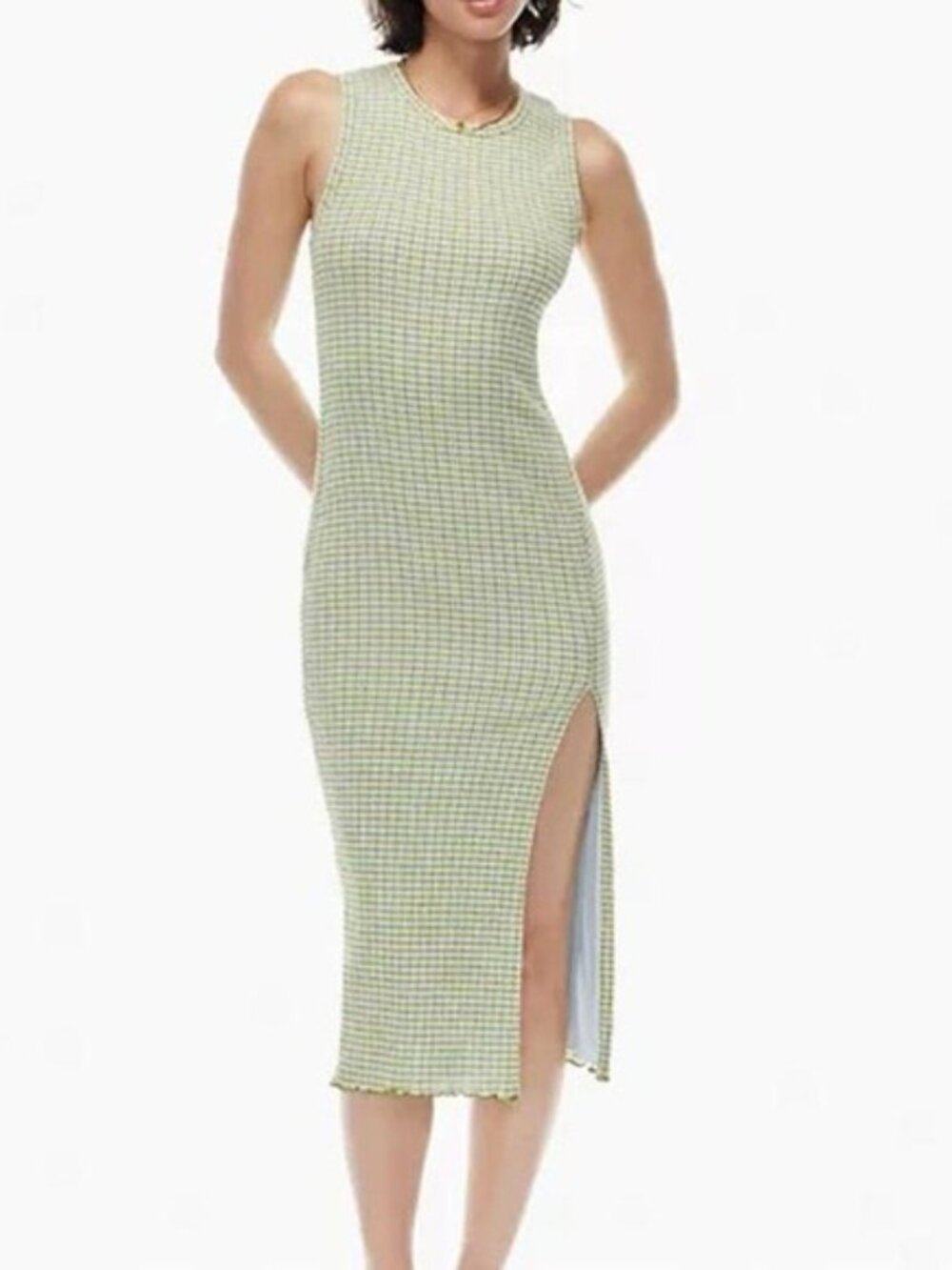 Aritzia Wilfred Verona Dress Green/Blue